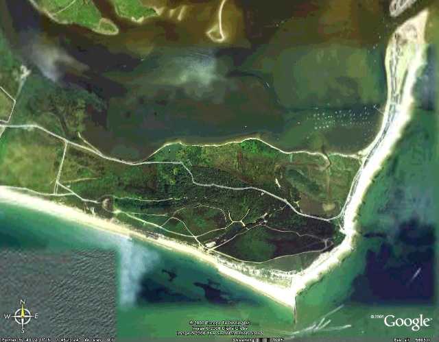 Hengistbury Head from Google Earth