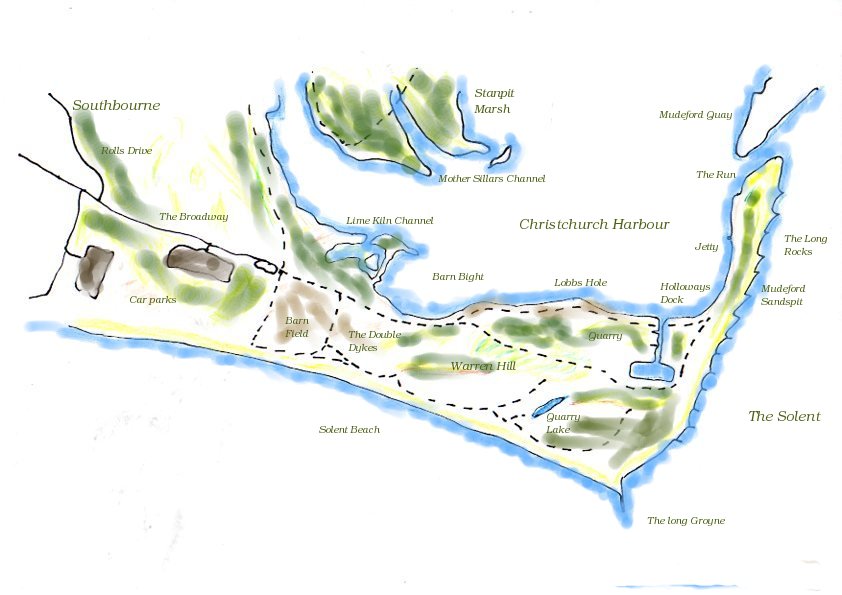 Hengistbury Head map 1