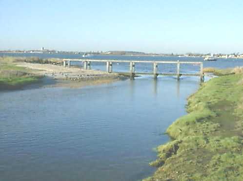 The exit of Holloway's canal into Christchurch harbour