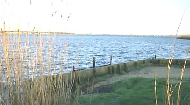 The fishing platform on Lime Kiln Channel